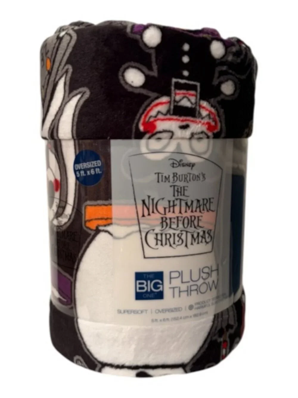 The Big One Nightmare Before Christmas Holiday Oversized Plush Throw 60